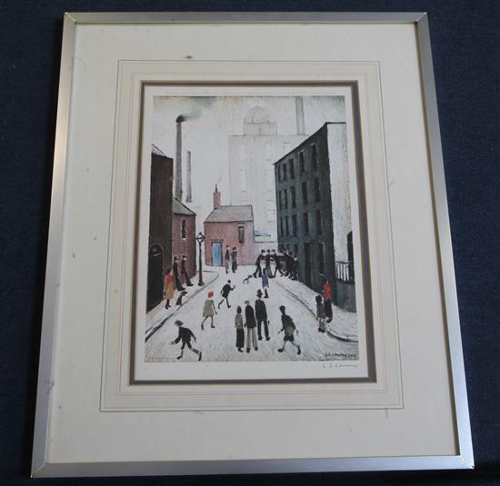 § Lawrence Stephen Lowry (1887-1976), Industrial Scene, 1953, lithograph